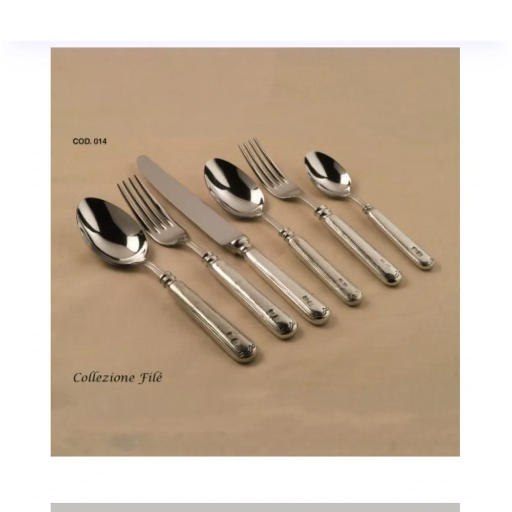 Williams Sonoma Alton Valpeltro Pewter & Stainless Flatware (1) place setting